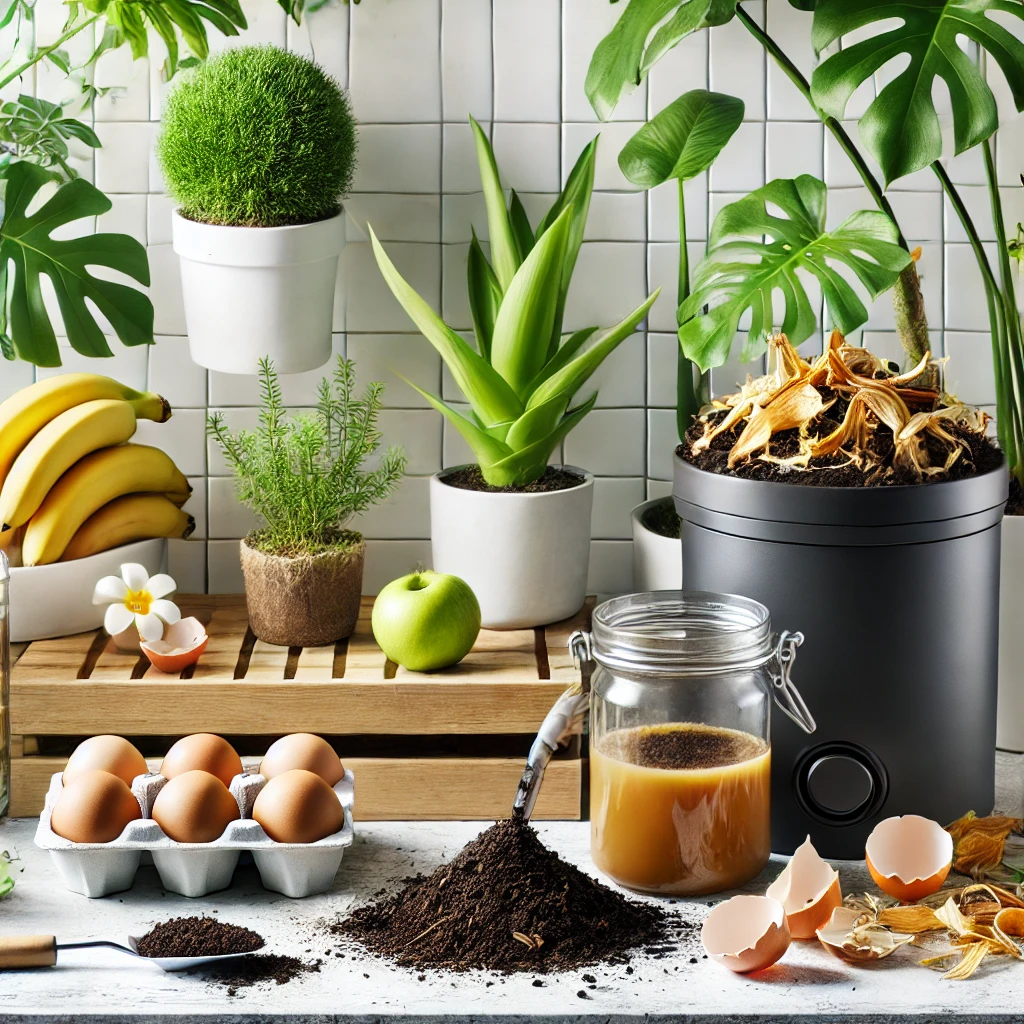 Turning Kitchen Waste into Fertilizer for Indoor Plants