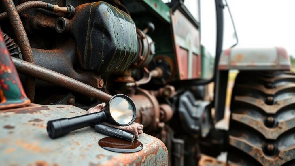 used-tractor-inspection-checklist-engine-transmission-leaks